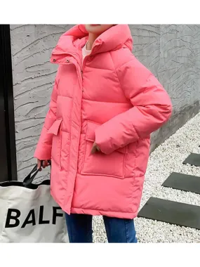 Heidi-Mode | Damen Winterjacke mit Kapuze, Wattierung und großen Taschen perfekt für kalte Tage