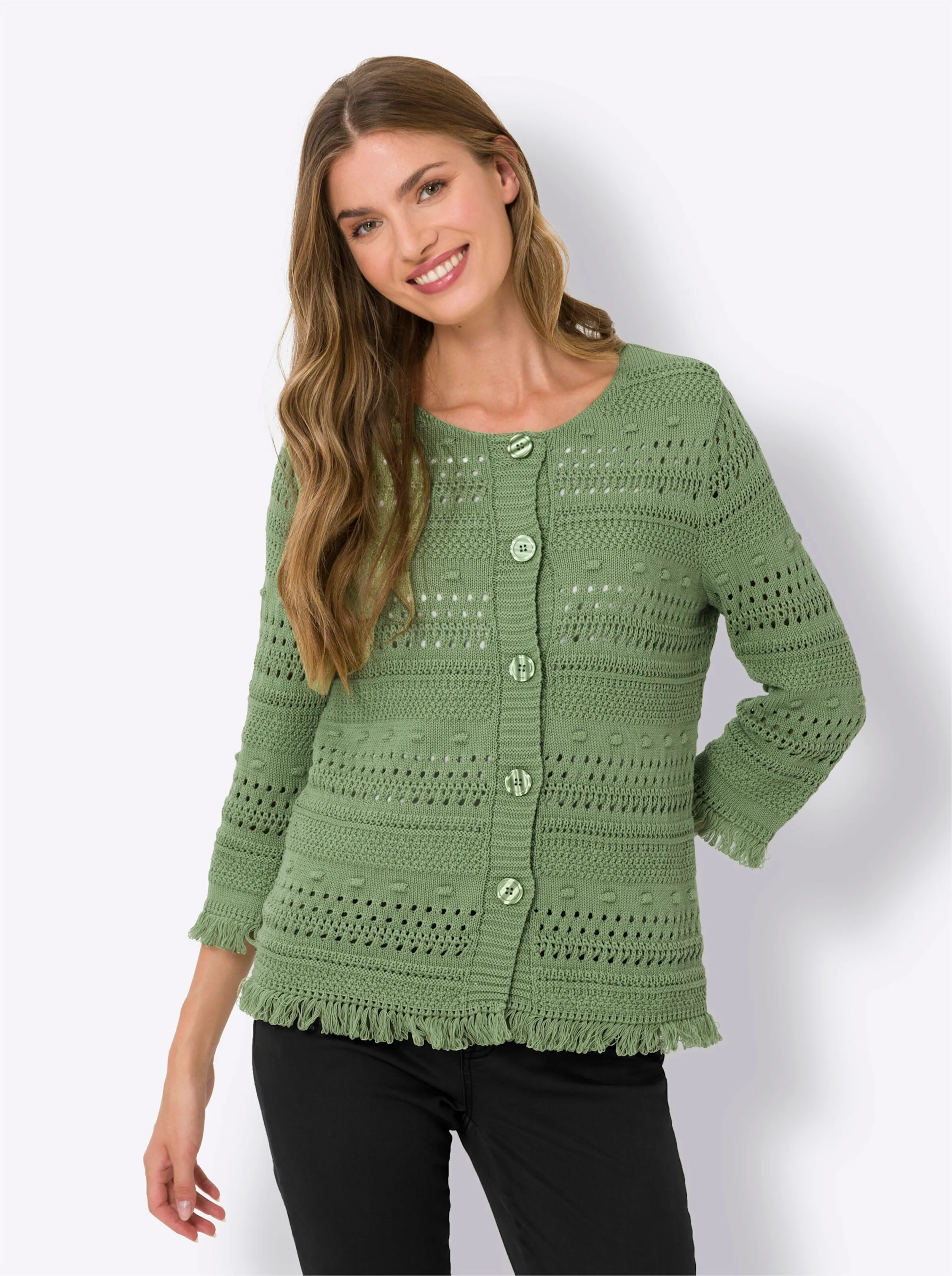 heine Strickjacke in eucalyptus