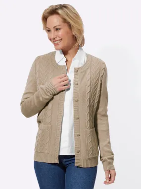 Strickjacke in beige