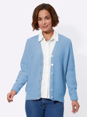 Strickjacke in blau